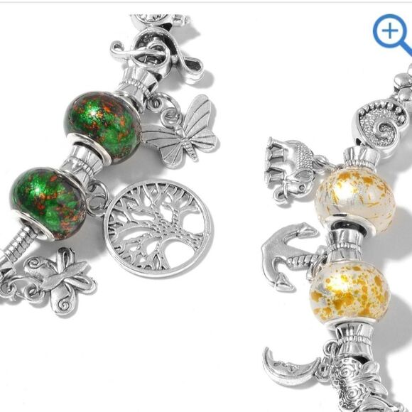 Set of Two 7.5 inch Charm Bracelets - Picture 2 of 4